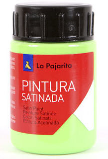 C/6 bote pintura satinada La Pajarita verde loro base latex