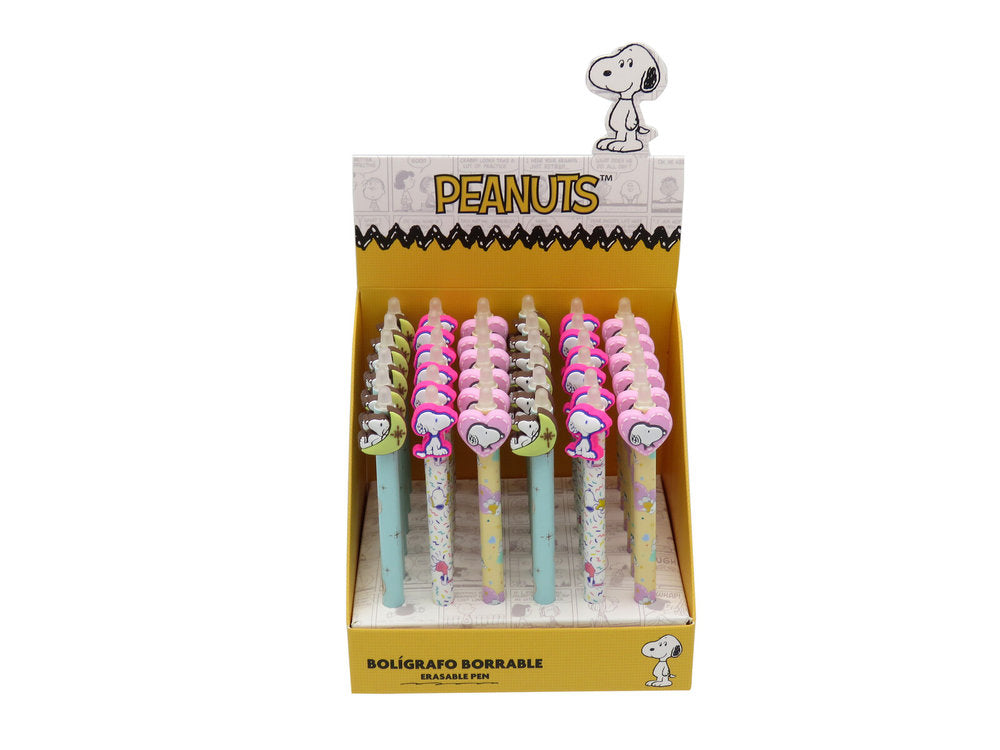 Expositor 36 Uds Bolígrafos Borrables Snoopy CYP