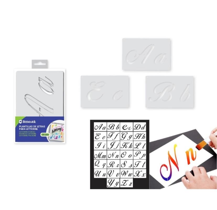 Plantillas PP para Lettering Mayúsculas y Minúsculas Marca sin marca Pack 2 unidades Imagen principal del producto