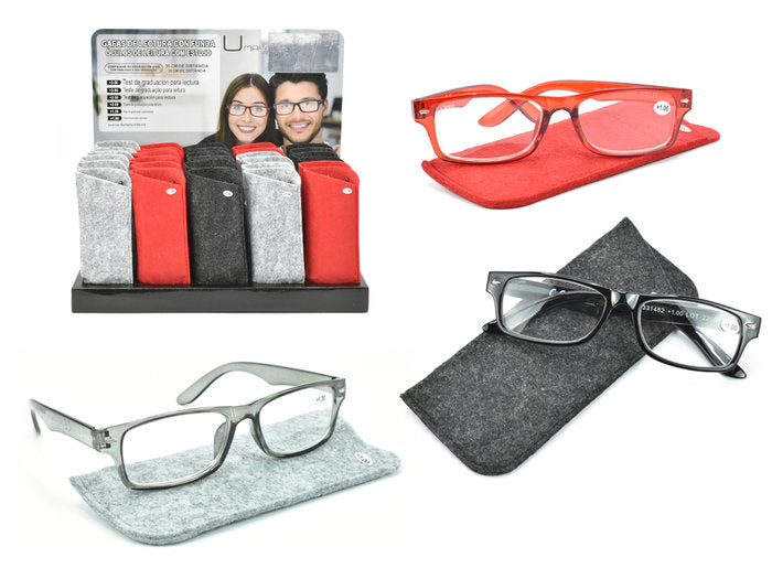 Expositor 30 Gafas de lectura unisex Classic Elegance UMAY