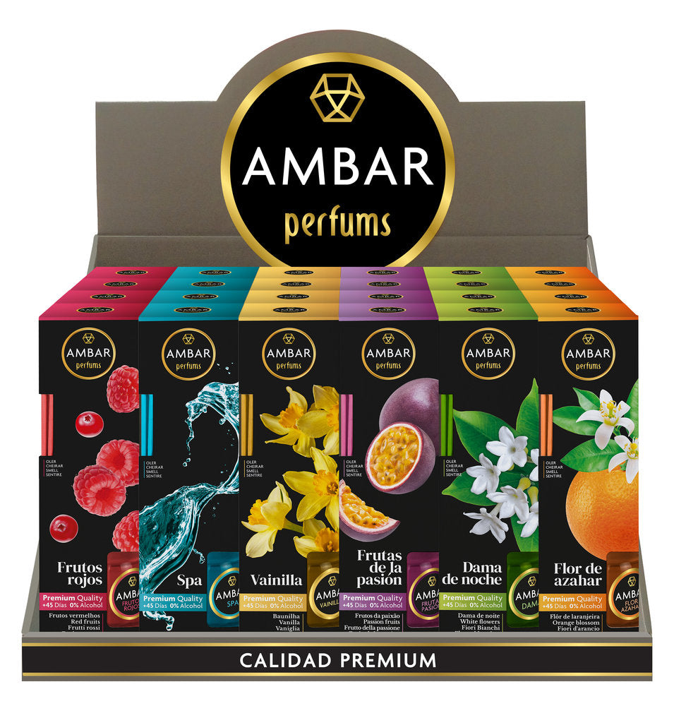 Expositor 24 Mikado Ambientador Sobremesa 30 ml AMBAR Imagen principal del producto