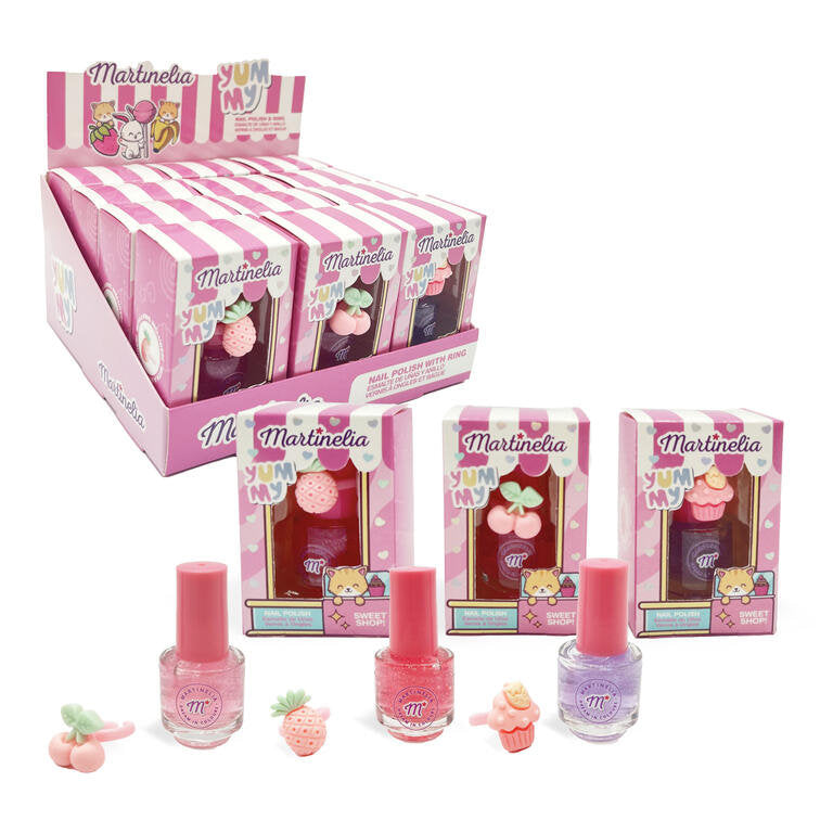 Expositor 12 Set Esmalte de Uñas con Anillo Martinelia Imagen principal del producto