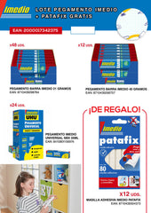 Pack pegamento y patafix Imedio para fijar y pegar con facilidad