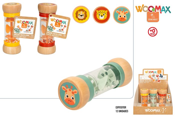 EXPOSITOR 12 SONAJEROS MADERA ANIMALES WOOMAX 3 SURT | COLORBABY WOOMAX | ENVASE 12 UDS. UNIDAD | 28412842475858 Imagen principal del producto