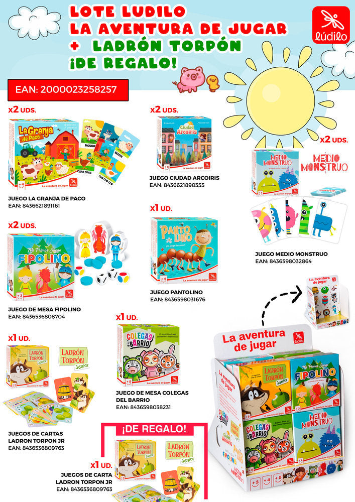 Lote Ludilo La Aventura de Jugar y Ladron Torpon Gratis Marca Ludilo Imagen principal del producto
