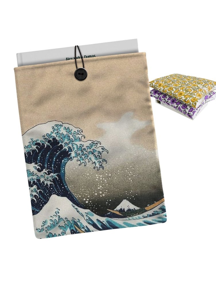 Funda Libro Ola Hokusai Cambo Das Redes