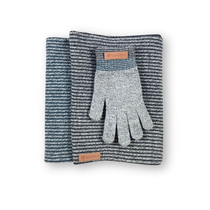 CONJUNTO CUELLO Y GUANTES AZUL | CARAMELO TRAVEL FANTASY | 1 UNIDAD | 2604240001858