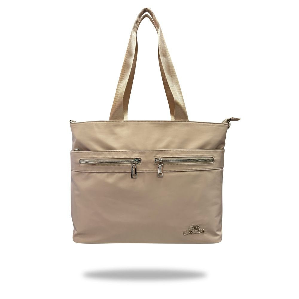 Bolso 2 Asas Nylon Beige Javier Larrainzar Marca Travel Fantasy
