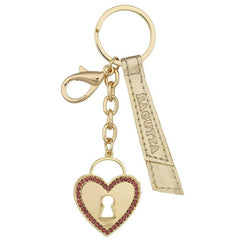 LLAVERO CORAZON DORADO CON CRISTALES ROSAS | BAGUTTA | 1 UNIDAD | 3000000061053