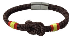 PULSERA DE CORDON CON NUDO MARRON BANDERA ESPAÑA CIERRE ACE | TRAVEL FANTASY | 1 UNIDAD | 3005210000281