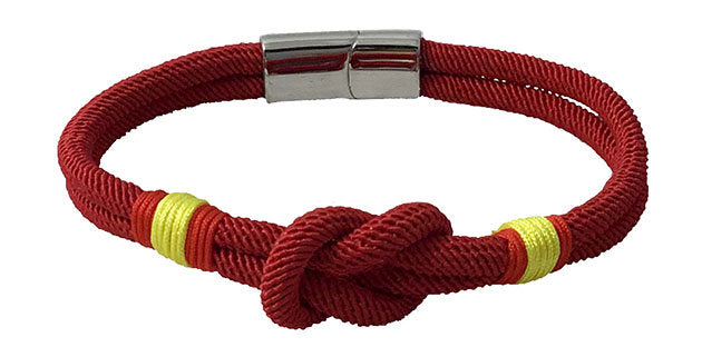 PULSERA DE CORDON CON NUDO ROJO BANDERA ESPAÑA CIERRE ACERO | TRAVEL FANTASY | 1 UNIDAD | 3005210000298