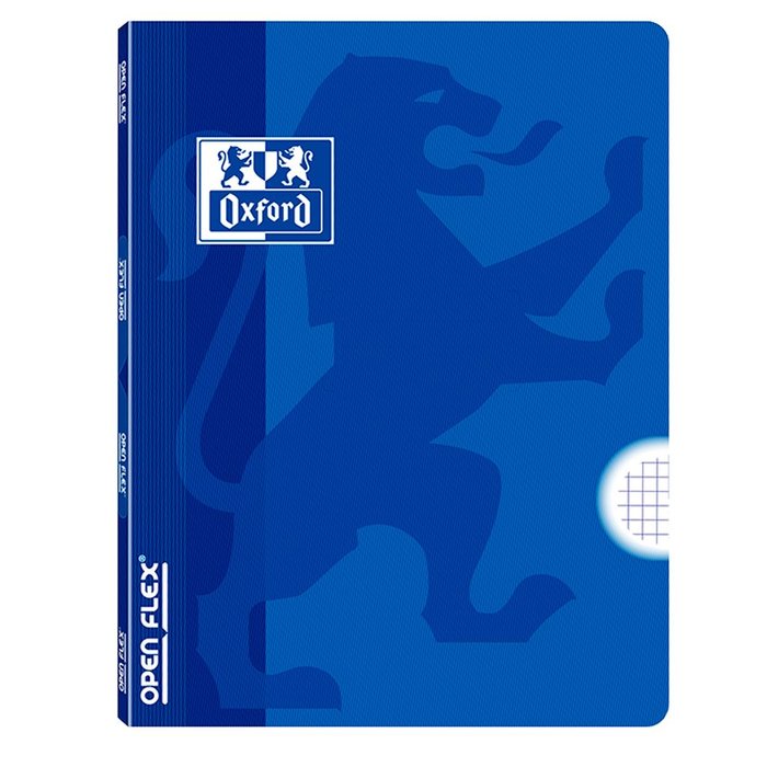 Paq/10 libreta openflex a4 48h 90g cuadrícula 4x4 c/m color azul tapa plastico