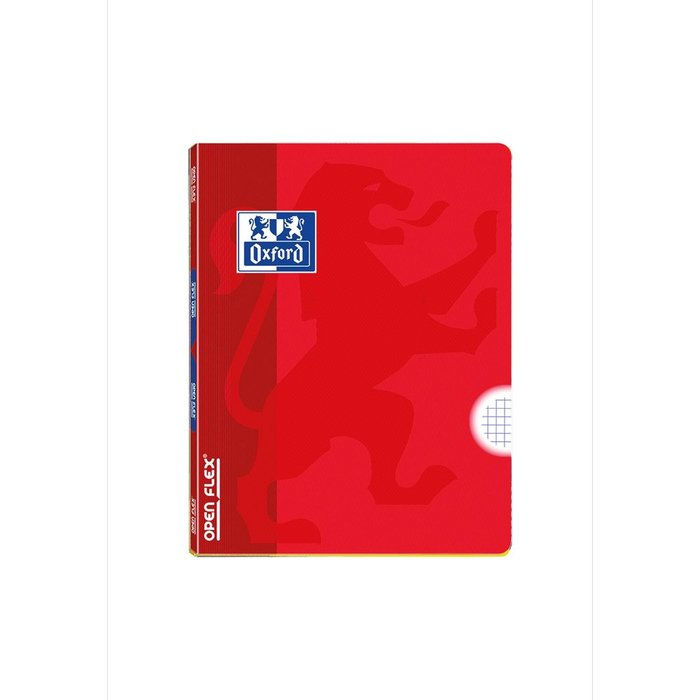 Libreta Grapada Tapa Plástico A5+ 48H Cuadro 4MM Rojo Oxford Imagen principal del producto
