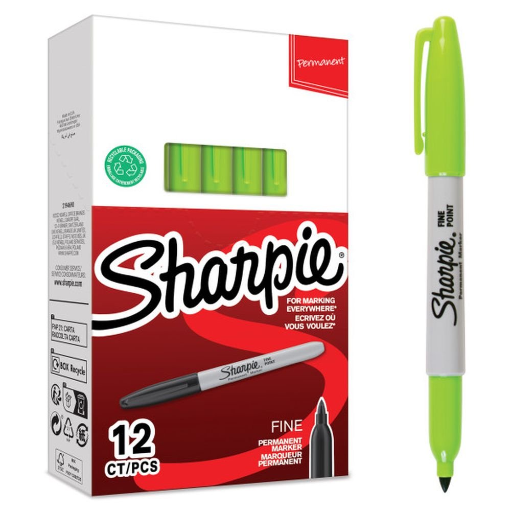 Rotulador Sharpie Permanente Punta Fina Verde Lima Imagen principal del producto