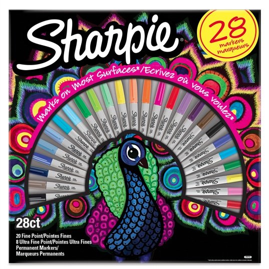Estuche 28 Rotuladores Sharpie Peacock Colores Surtidos