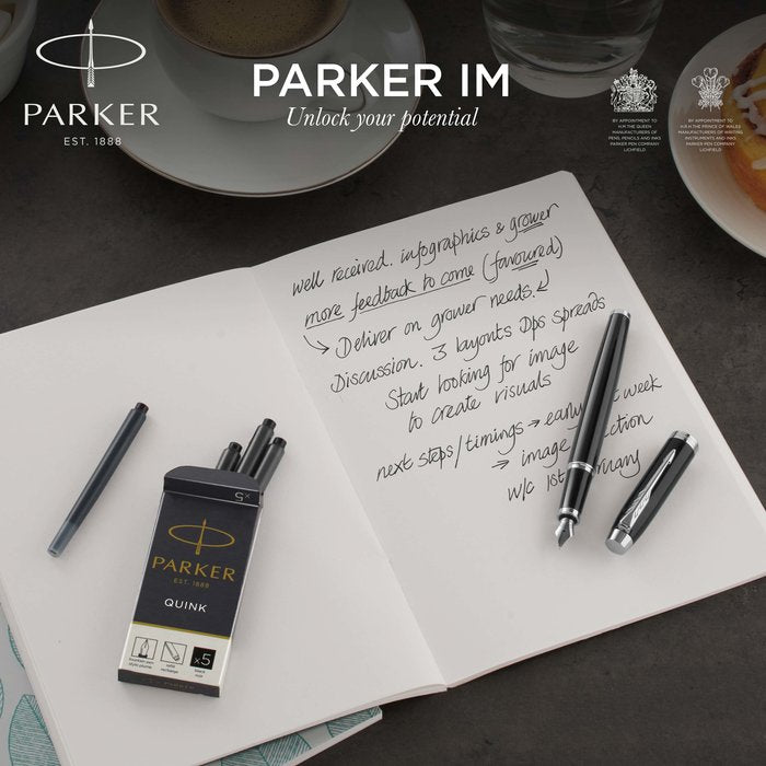 Juego Parker IM: bolígrafo y pluma estilográfica negro