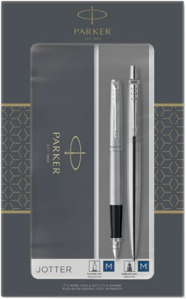 Juego de bolígrafo y pluma Parker Jotter acero Ct Imagen principal del producto