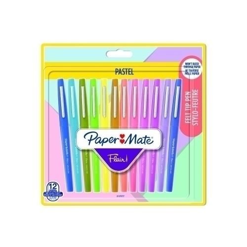 Rotulador Paper Mate Flair 12 Colores Pastel Surtidos | Papermate | Pack 1 Unidades Imagen principal del producto