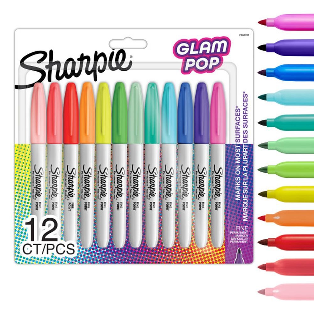 Rotulador Sharpie Permanente Glam Pop Pack 12 Colores Surtidos Imagen principal del producto