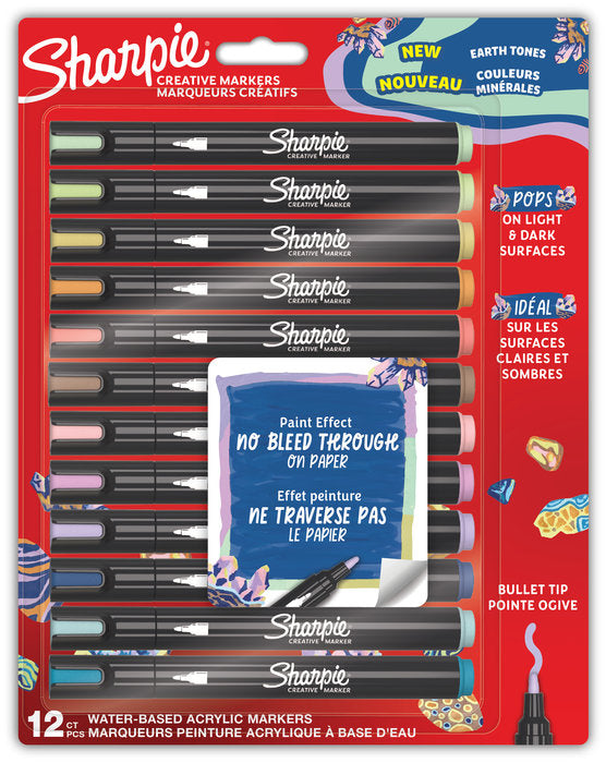 Rotulador Sharpie Acrilico Blister 12 Punta Redonda Tierra | Sharpie | Pack 1 Unidades Imagen principal del producto