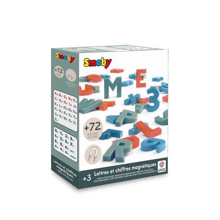 72 Letras y Números Magnéticos SMOBY Pack 72 piezas