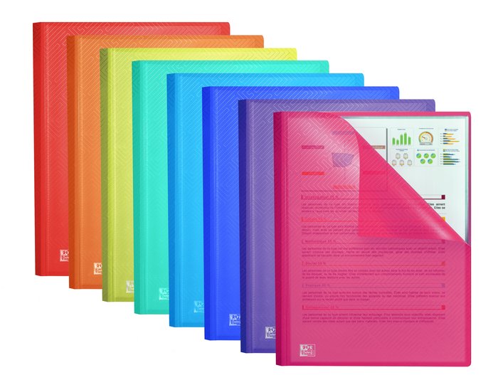 CARPETA 40 FUNDAS FIJAS SOLDADAS OXFORD A4 SURTIDOS | 1 UNIDADES | (OXFORD)