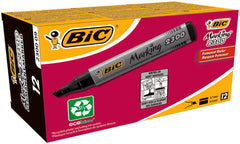 Rotulador Bic 2300 Permanente Biselado Negro Ecolutions | Bic | Pack 12 Unidades