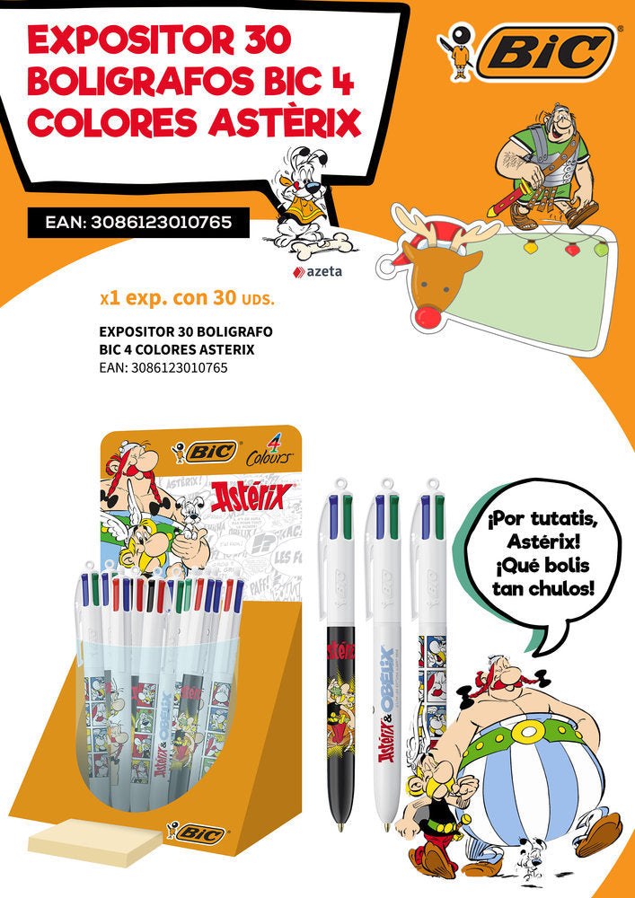 Expositor 30 Bolígrafos Bic 4 Colores Asterix Marca Bic Imagen principal del producto