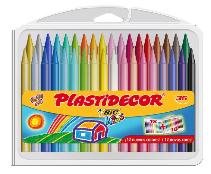 CERA PLASTIDECOR B/36 COLORES SURTIDOS | 1 UNIDADES | (PLASTIDECOR) Imagen principal del producto