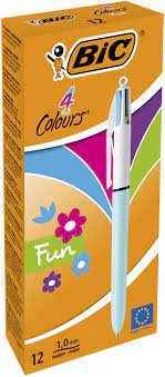 BOLIGRAFO BIC 4 COLORES FUN AZUL PASTEL | 12 UNIDADES | (BIC) Imagen principal del producto