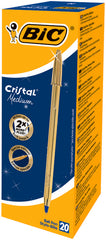 BOLIGRAFO BIC CRISTAL ORO ( TINTA AZUL) | 20 UNIDADES | (BIC)