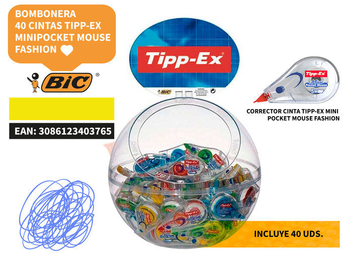 BOMBONERA 40 CORRECTOR TIPP-EX MINI POCKET MOUSE FASHION | 1 UNIDADES | (TIPP-EX) Imagen principal del producto