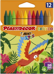 CERA PLASTIDECOR C/12 COLORES SURTIDOS EXOTICO | 1 UNIDADES | (PLASTIDECOR)