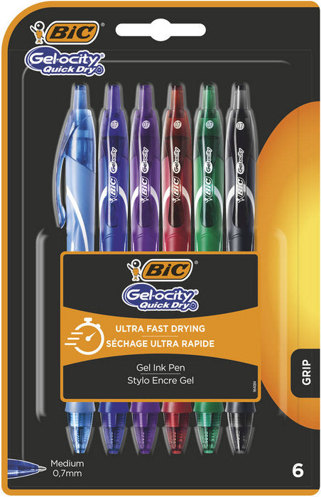 Boligrafo Bic Gelocity Quick Dry Pack 6 Colores Imagen principal del producto