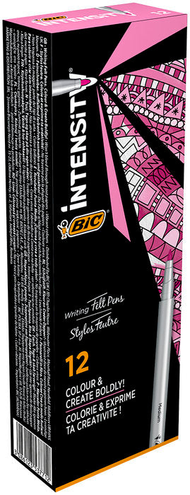 Rotulador Bic Intensity Medium Rosa | Bic | Pack 12 Unidades Imagen principal del producto