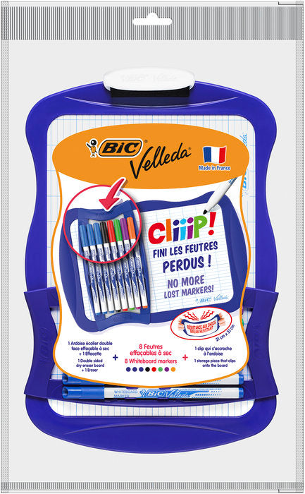 Pizarra Bic Velleda Clip 21x31 cm con 8 rotuladores Imagen secundaria del producto