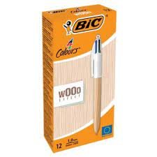 Boligrafo Bic 4C Wood Natural Pack 4 unidades Imagen principal del producto