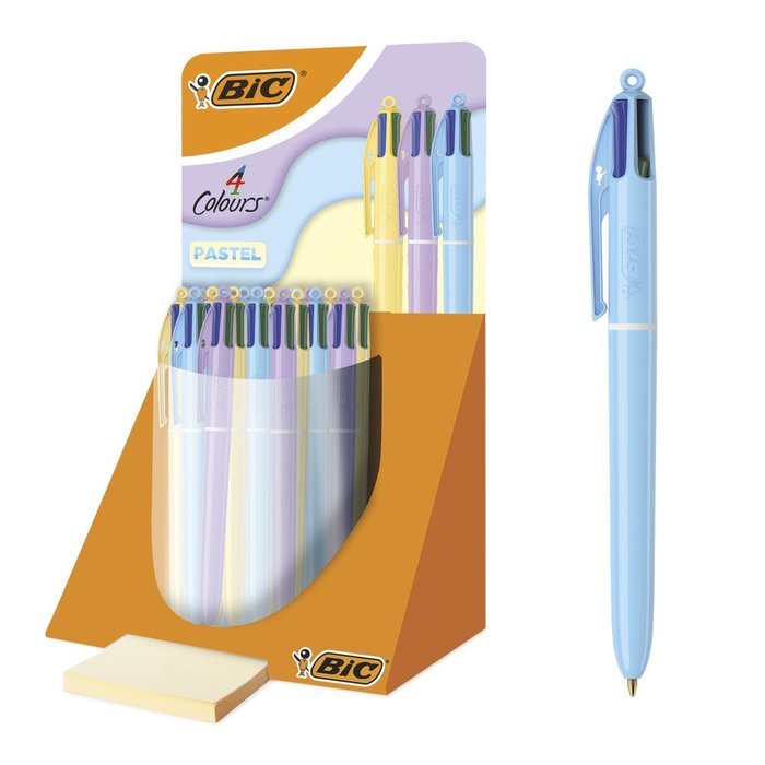 Expositor 30 boligrafos Bic 4 colores pastel Imagen principal del producto