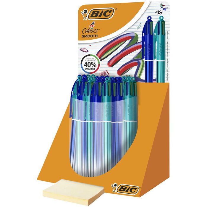 Exp 30 Bolígrafos Bic 4 Colores Smooth Gradient Verde/Azul Punta 1 mm Imagen principal del producto