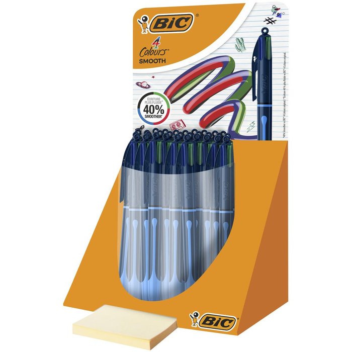 Exp 30 Bolígrafos Bic 4 Colores Smooth Drop Punta 1 mm Imagen principal del producto