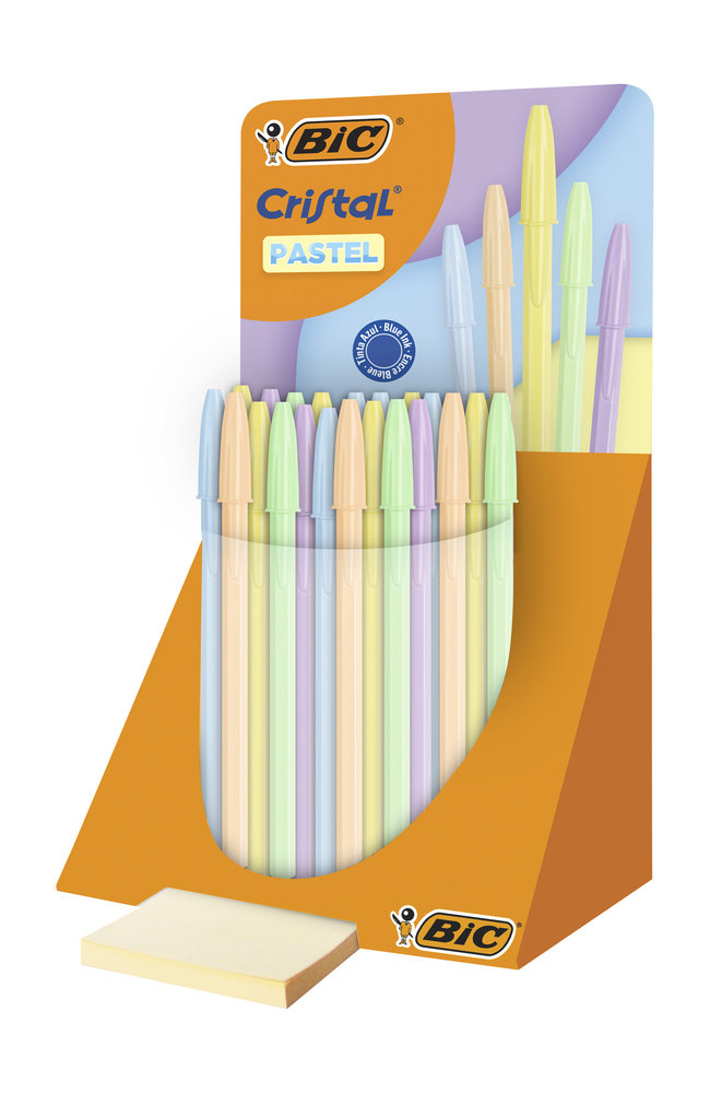 Expositor 40 Bolígrafos Bic Cristal Pastel Colores Surtidos Imagen principal del producto