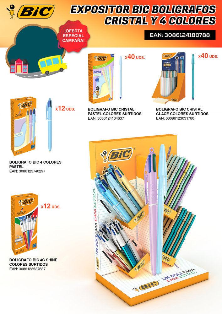 Expositor Bic Boligrafo 4 Colores y Cristal Imagen principal del producto