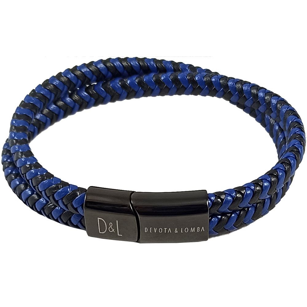 PULSERA HOMBRE D&L DOBLE CORDON TRENZADO AZUL | TRAVEL FANTASY DEVOTA Y LOMBA | 1 UNIDAD | 3105210000219
