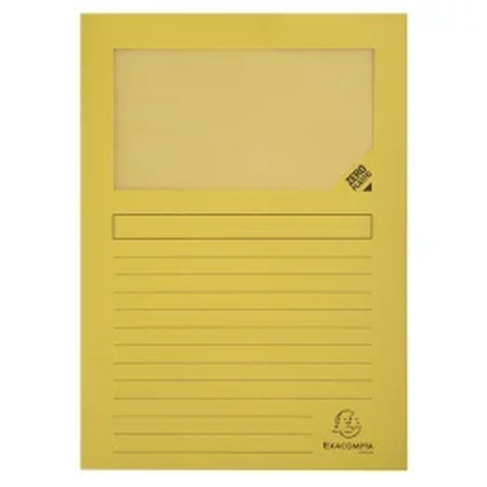 Subcarpeta ventana amarillo Exacompta, pack de 25 Imagen principal del producto