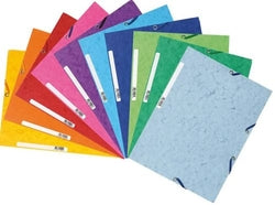 Carpeta a5 cartón con gomas y solapas Exacompta colores surtidos