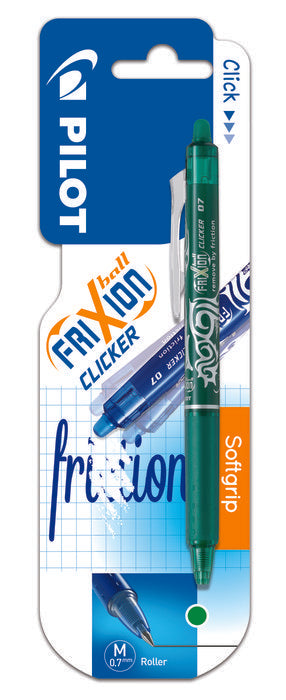 Bolígrafo Pilot Frixion Clicker Verde blister 1 unidad Imagen principal del producto