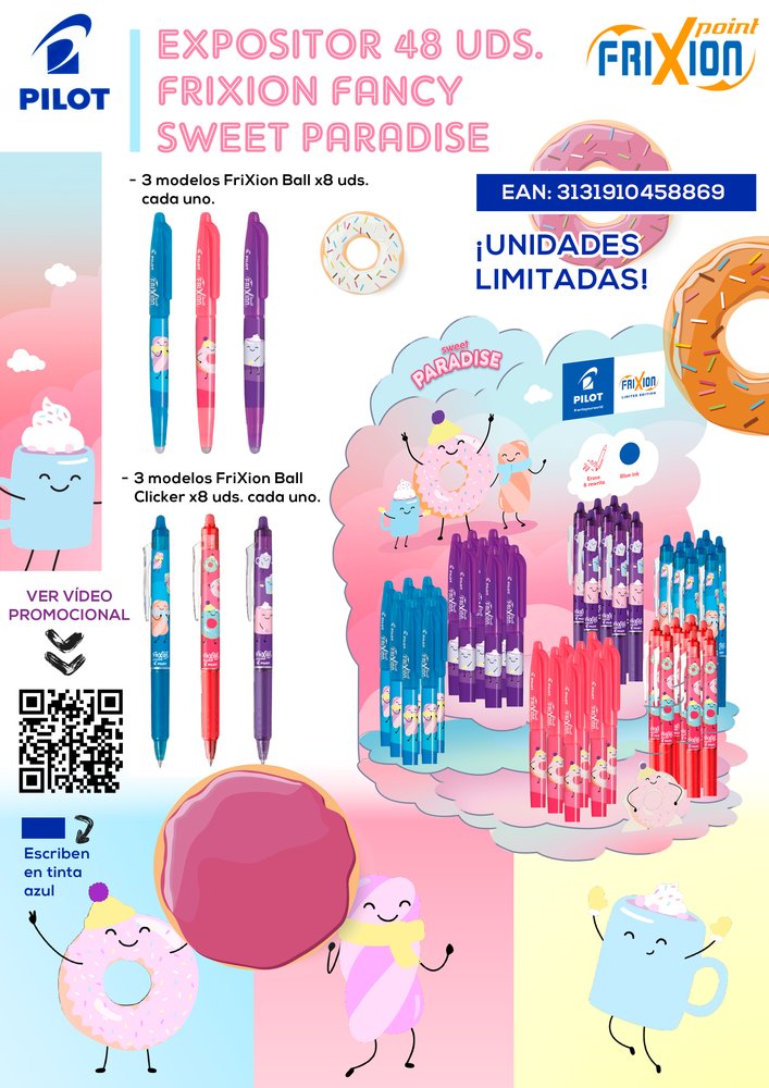 Expositor 48 Uds Frixion Fancy Sweet Paradise Pilot Imagen principal del producto