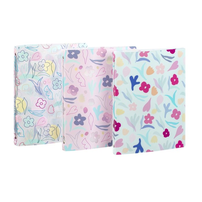 CARPETA A4 4 ANILLAS 25MM POLIPROPILENO BLOSSOM | 1 UNIDADES | (VIQUEL DISEÑO)