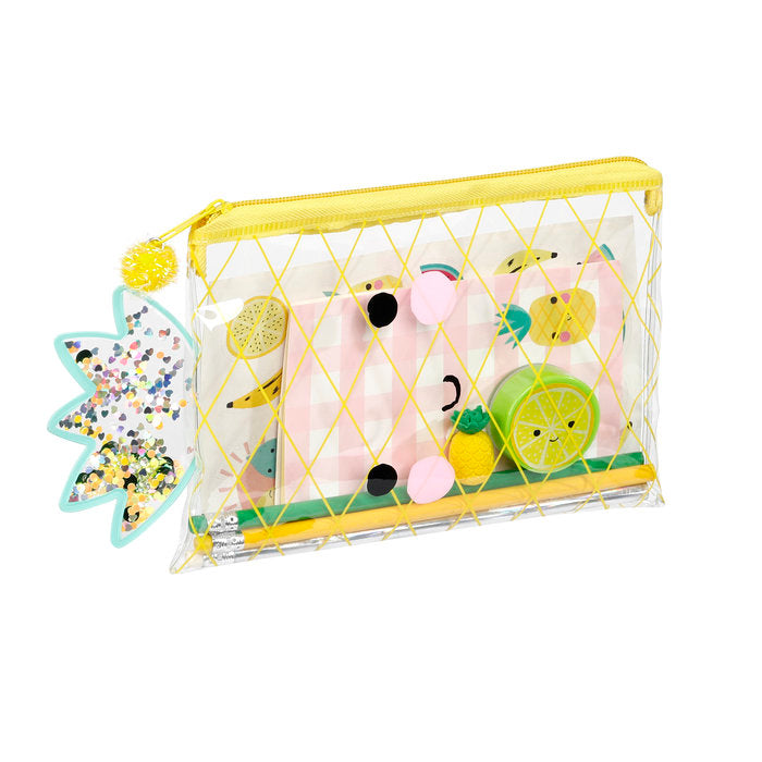 PORTATODO RECTANGULAR PLANO TRANSPARENTE PIÑA + ACCESORIOS | VIQUEL DISEÑO
