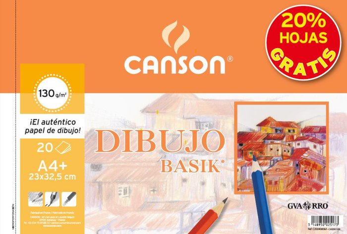 ✅BLOC DIBUJO A4+ 130 GRS S/REC MICROPERFORADO 20% GRATIS